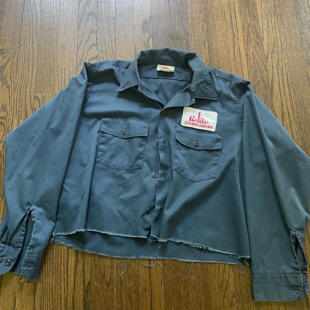 Dickies cropped button up